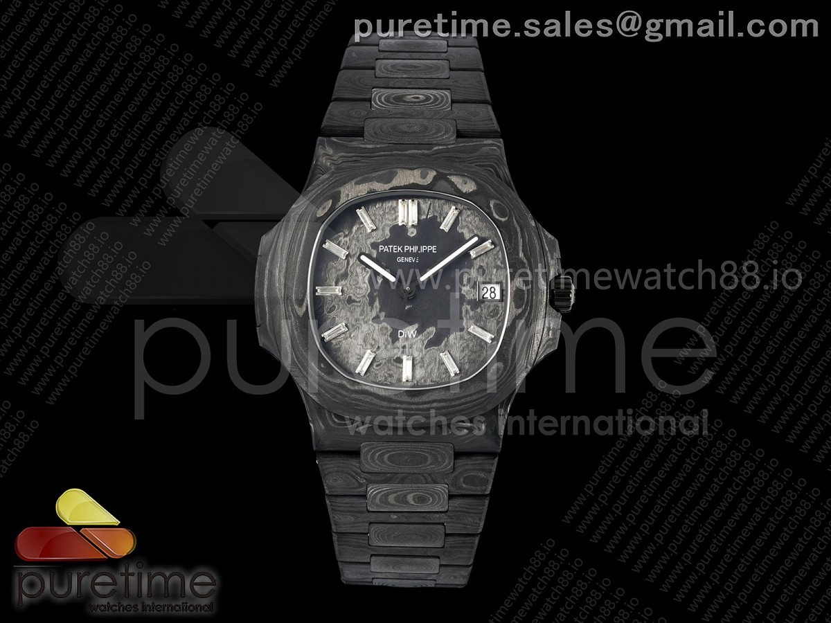 Nautilus 5711 DIW Carbon DIWF Carbon Crystal Dial on Carbon Bracelet 324CS