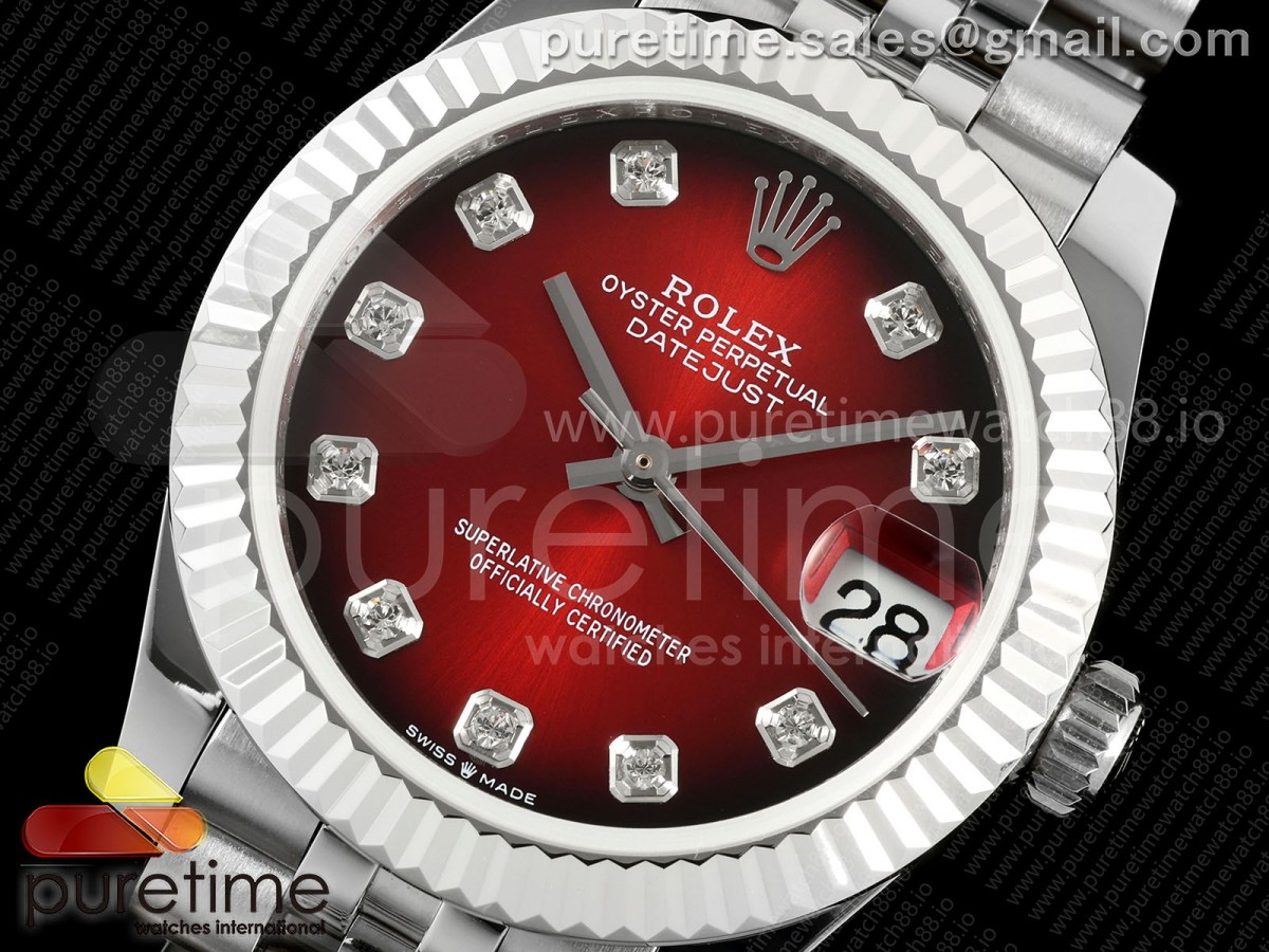DateJust 31 SS GMF Red Dial on Jubilee Bracelet A2824