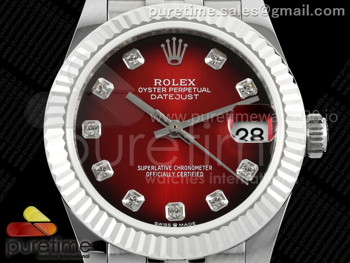 DateJust 31 SS GMF Red Dial on Jubilee Bracelet A2824