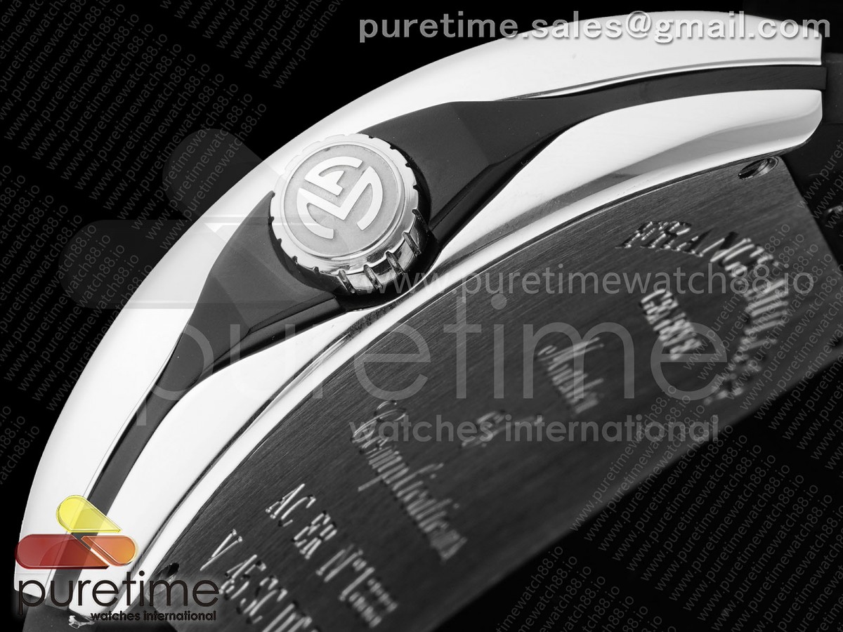 Vanguard V45 SS ABF Black Zvonimir Dial on Black Gummy Strap A2824