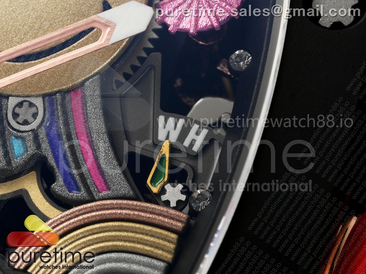 RM88 Tourbillon Smiley Black Ceramic RMF on Yellow Velcro Strap