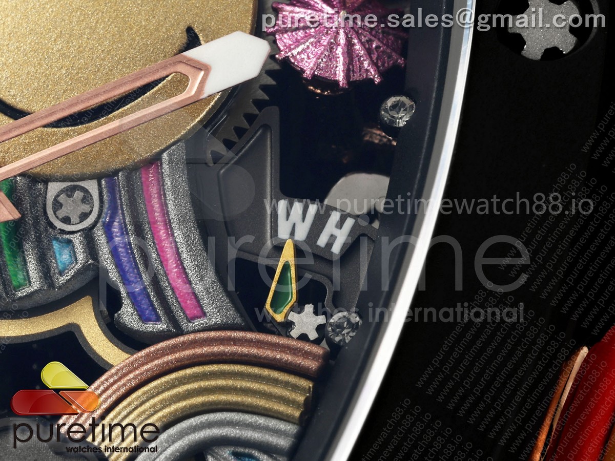 RM88 Tourbillon Smiley Black Ceramic RMF on Black Rubber Strap