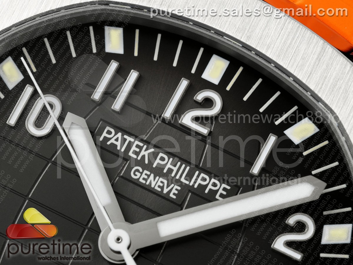 Aquanaut 5167 SS DDF Gray Dial on Orange Rubber Strap DD324