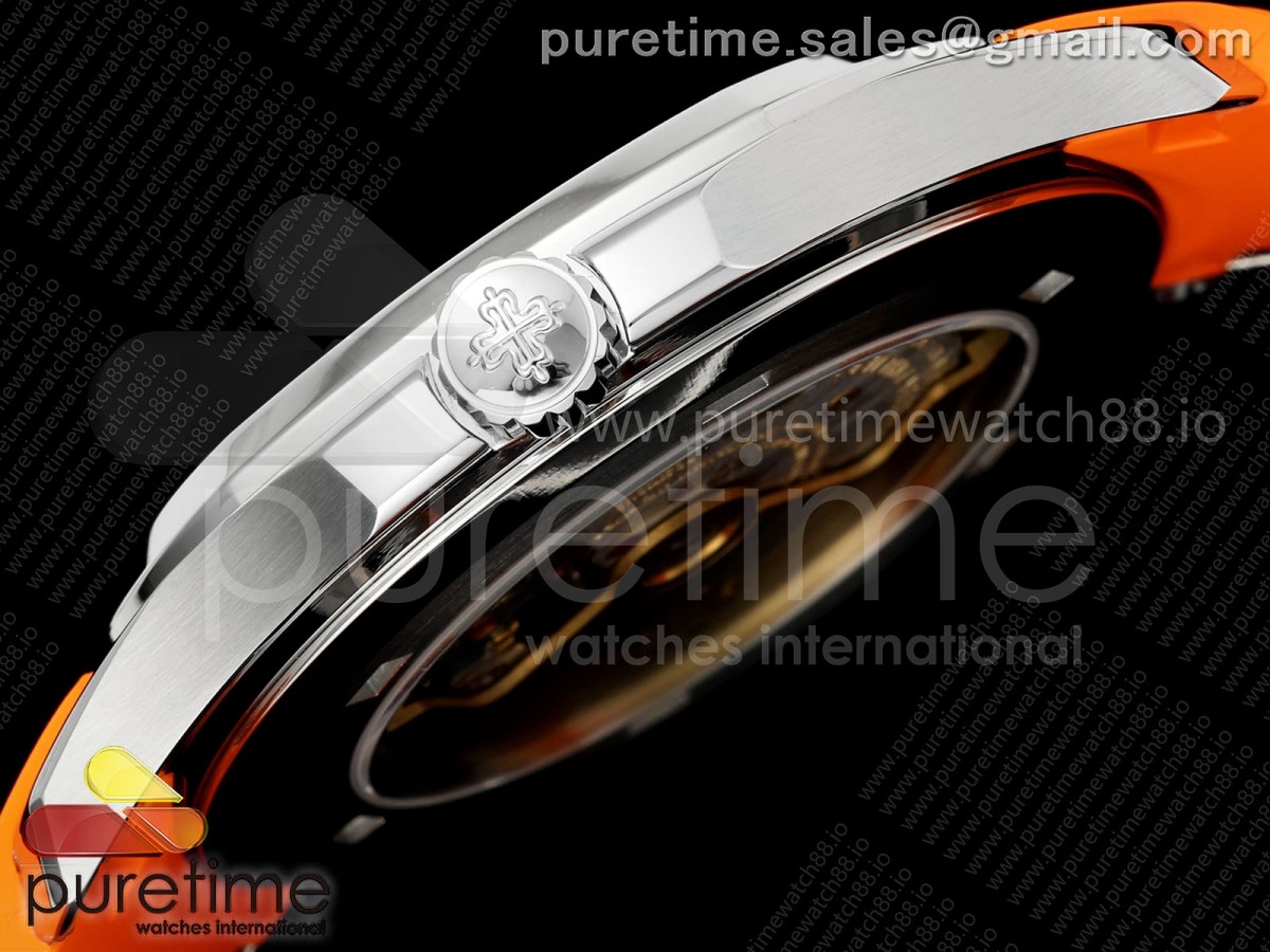 Aquanaut 5167 SS DDF Gray Dial on Orange Rubber Strap DD324