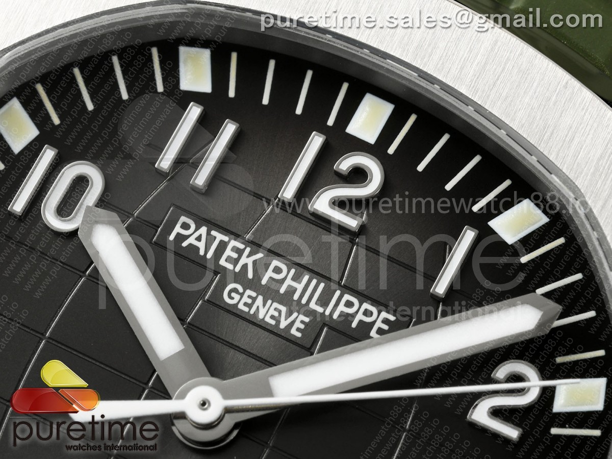 Aquanaut 5167 SS DDF Gray Dial on Green Rubber Strap DD324
