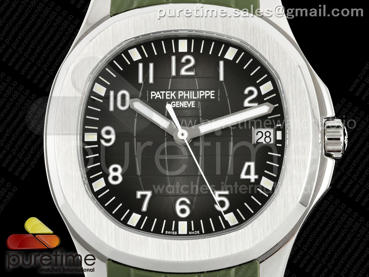 Aquanaut 5167 SS DDF Gray Dial on Green Rubber Strap DD324