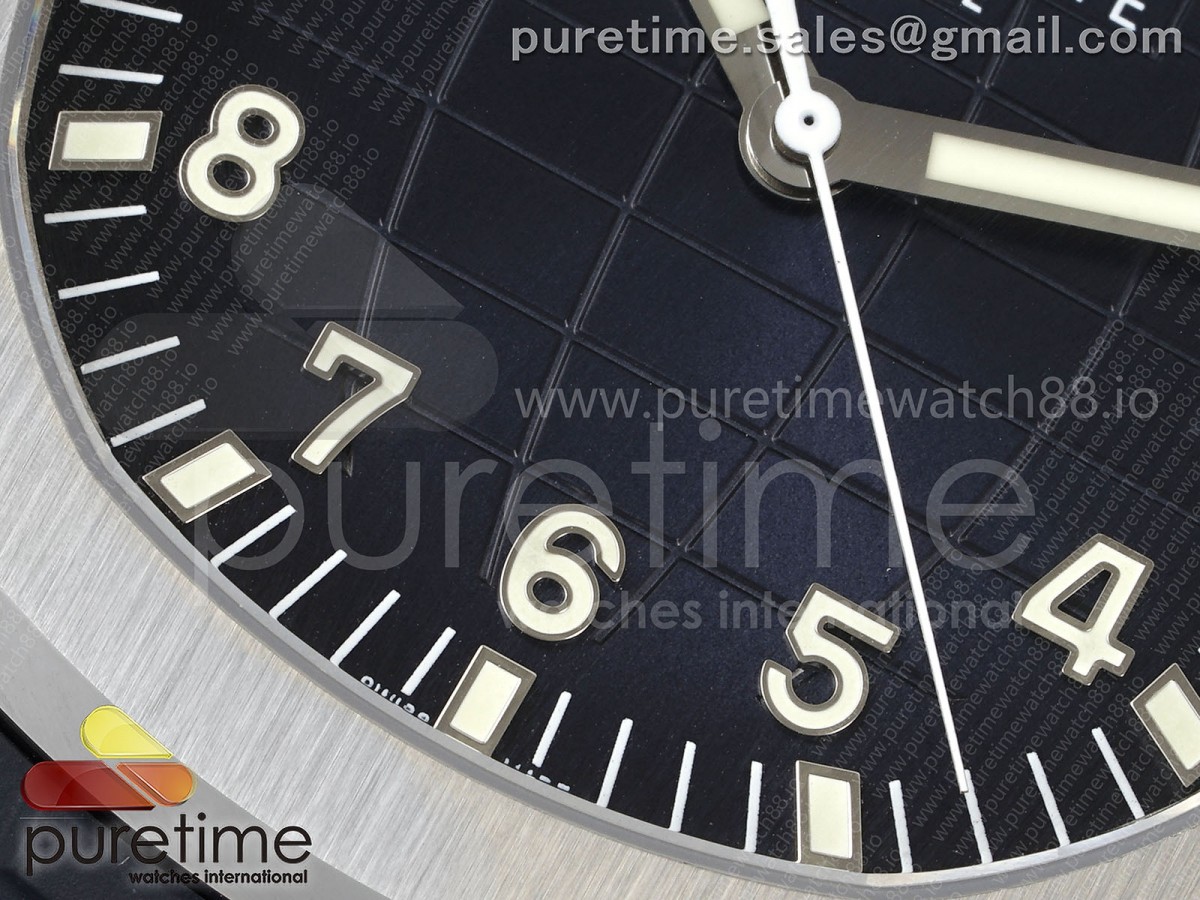 Aquanaut 5168G 42mm SS DDF Blue Dial on Blue Rubber Strap DD324 (Weighted)