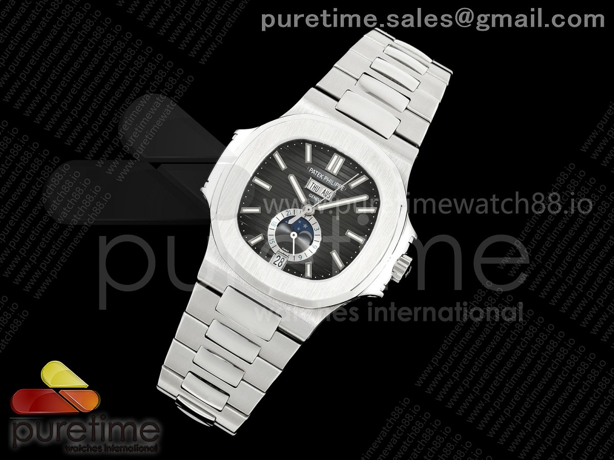 Nautilus 5726 SS DF Black Dial on SS Bracelet A324
