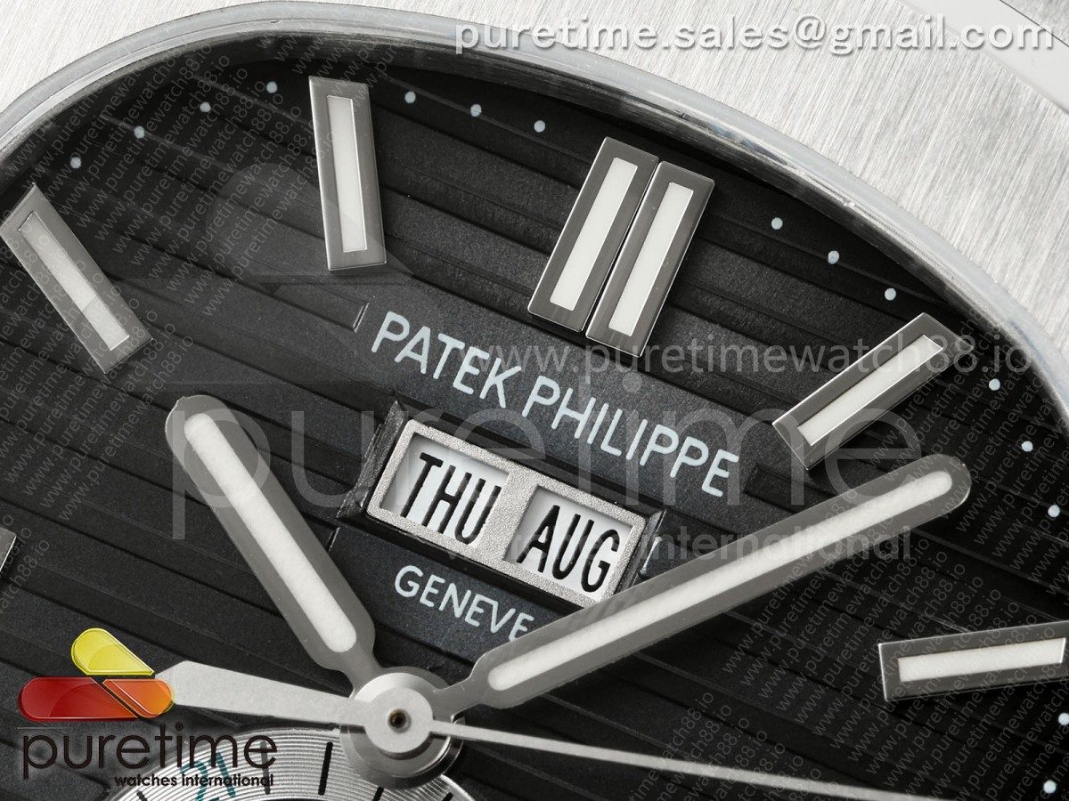Nautilus 5726 SS DF Black Dial on SS Bracelet A324