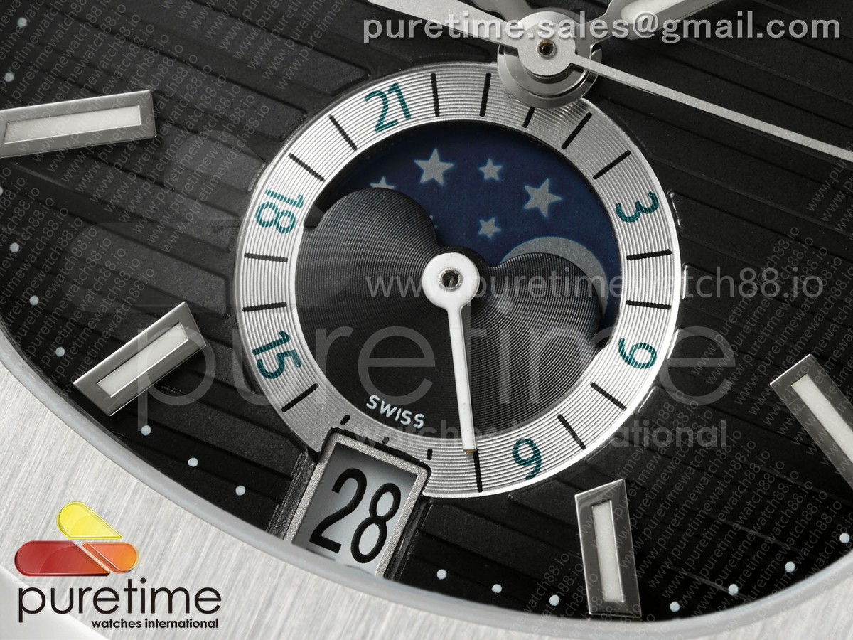 Nautilus 5726 SS DF Black Dial on SS Bracelet A324