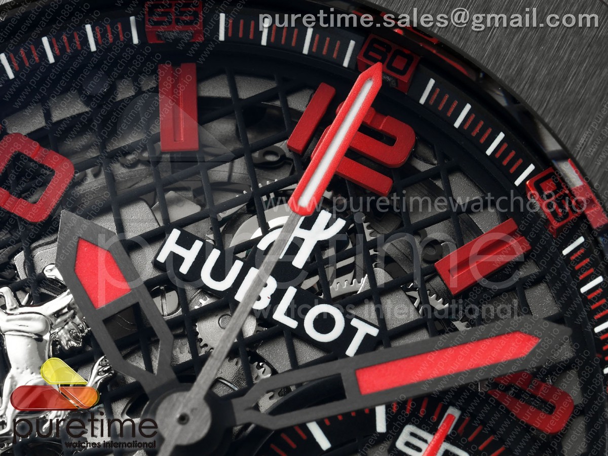 Big Bang Ferrari Speciale Ceramic HBBF on Red Gummy Strap A1241