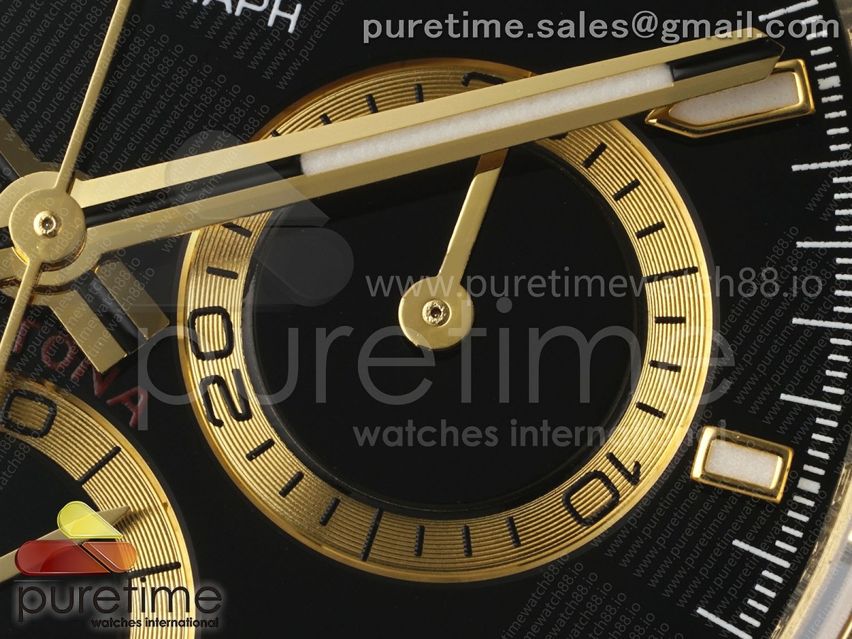 Daytona 126508 AVF Black Stick Dial on YG Braclet DD4131 (Mod)