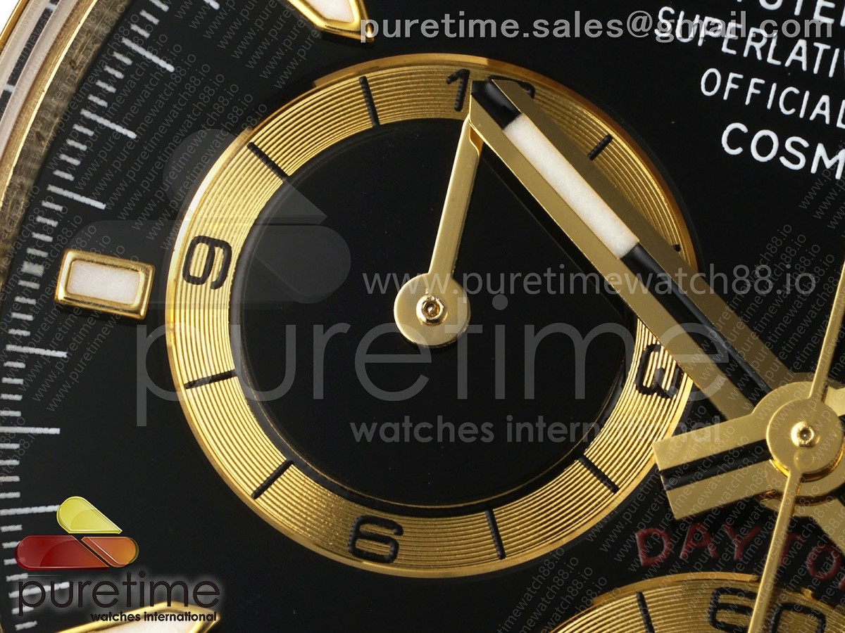 Daytona 126508 AVF Black Stick Dial on YG Braclet DD4131 (Mod)