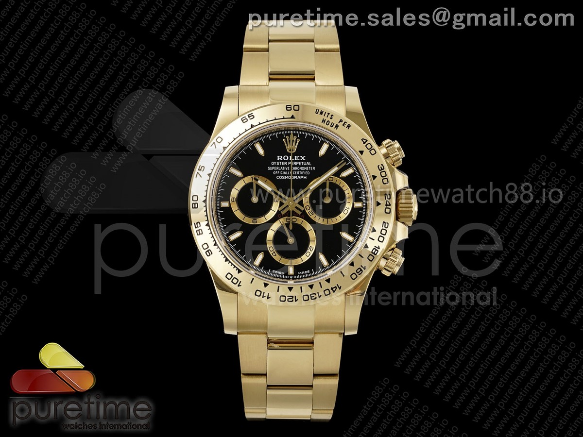 Daytona 126508 AVF Black Stick Dial on YG Braclet DD4131 (Mod)