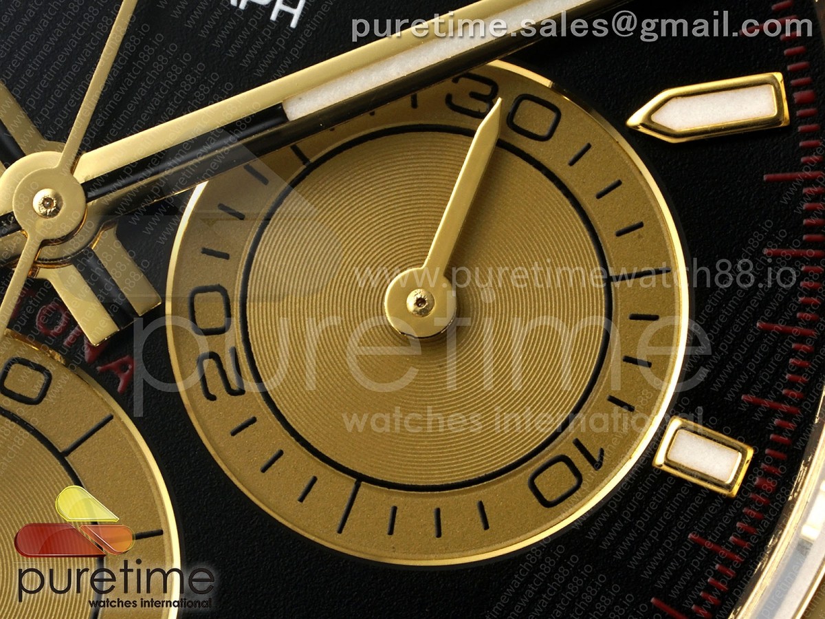 Daytona 126508 AVF Black/YG Stick Dial on YG Braclet DD4131 (Mod)