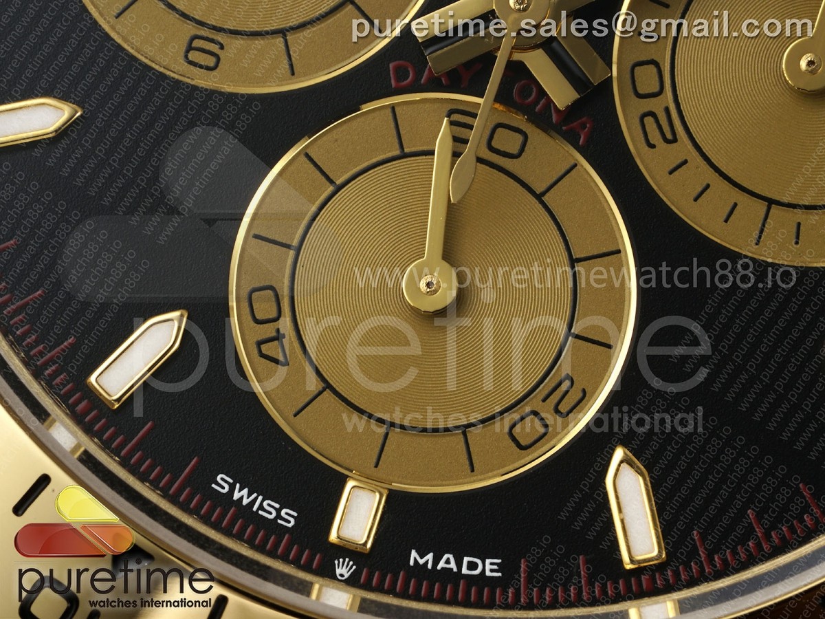 Daytona 126508 AVF Black/YG Stick Dial on YG Braclet DD4131 (Mod)
