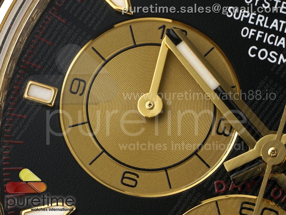 Daytona 126508 AVF Black/YG Stick Dial on YG Braclet DD4131 (Mod)