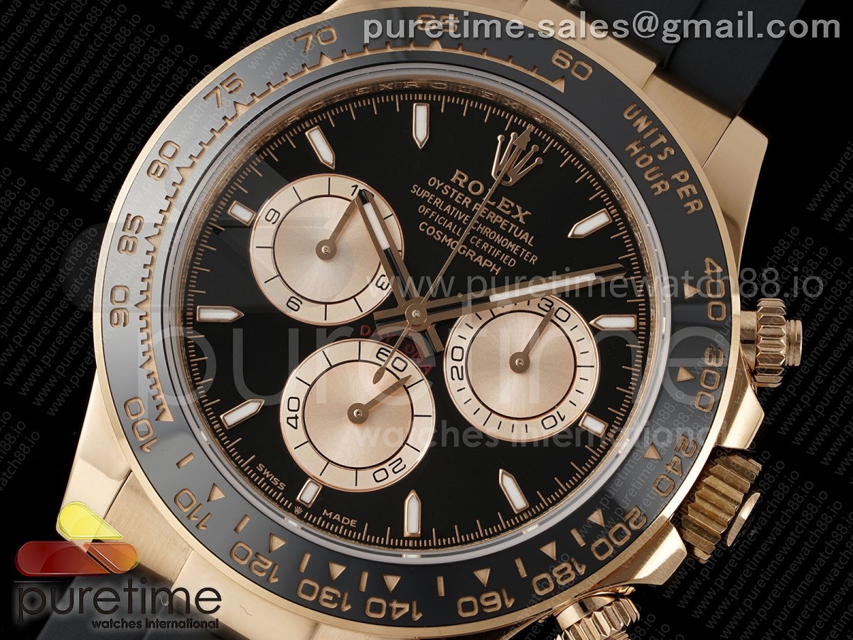 Daytona 126515 AVF Black/RG Dial on Oysterflex Strap DD4131 (Mod)