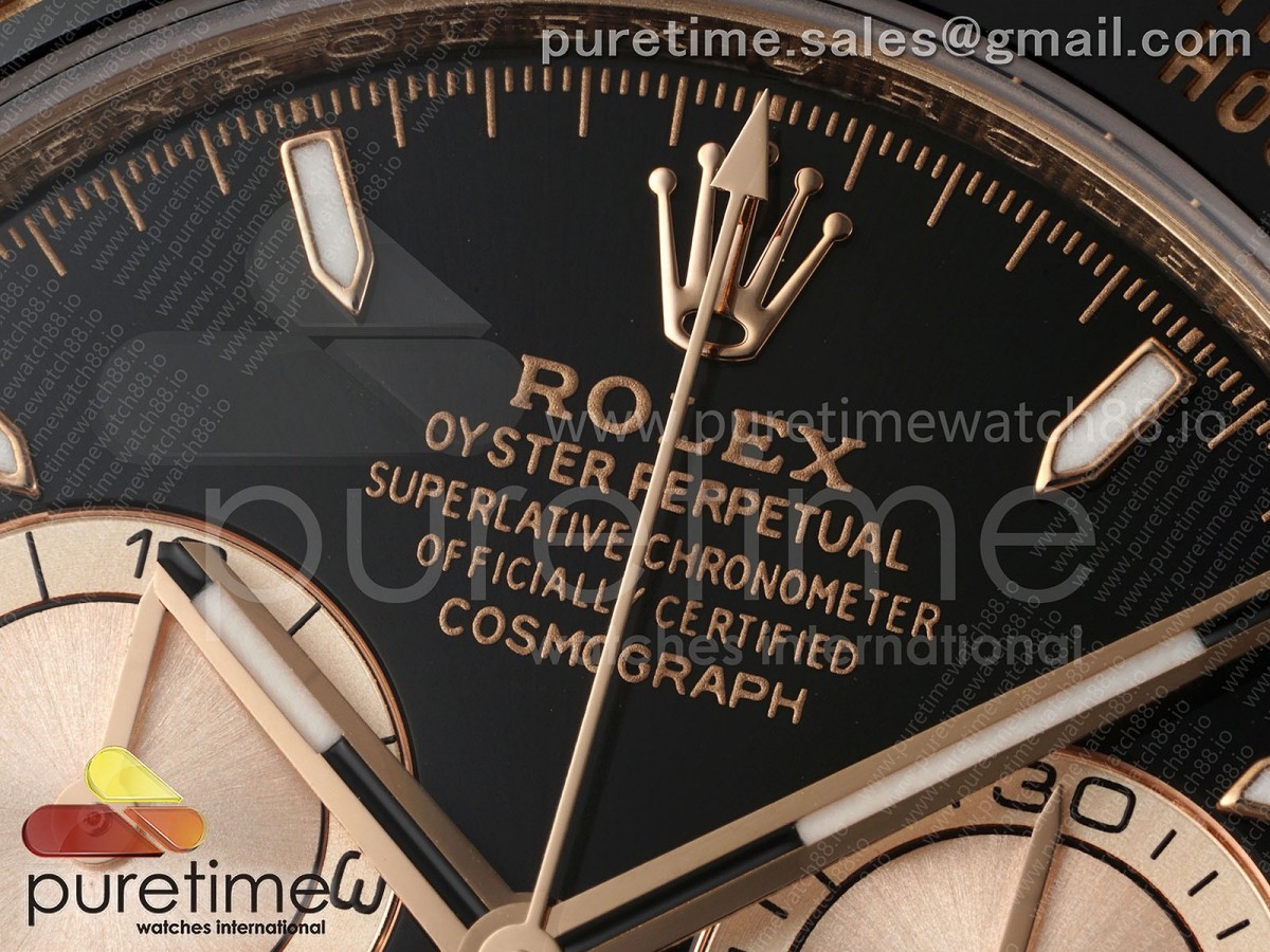 Daytona 126515 AVF Black/RG Dial on Oysterflex Strap DD4131 (Mod)