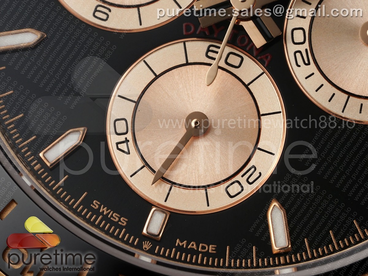 Daytona 126515 AVF Black/RG Dial on Oysterflex Strap DD4131 (Mod)