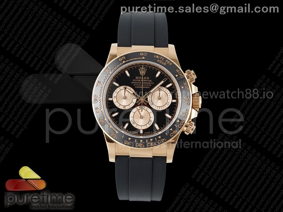Daytona 126515 AVF Black/RG Dial on Oysterflex Strap DD4131 (Mod)