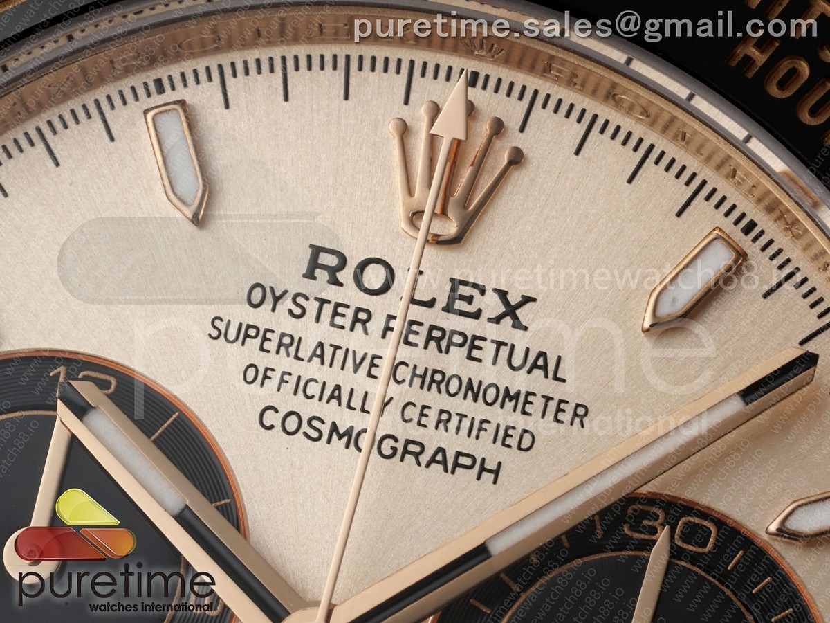 Daytona 126515 AVF RG/Black Dial on Oysterflex Strap DD4131 (Mod)