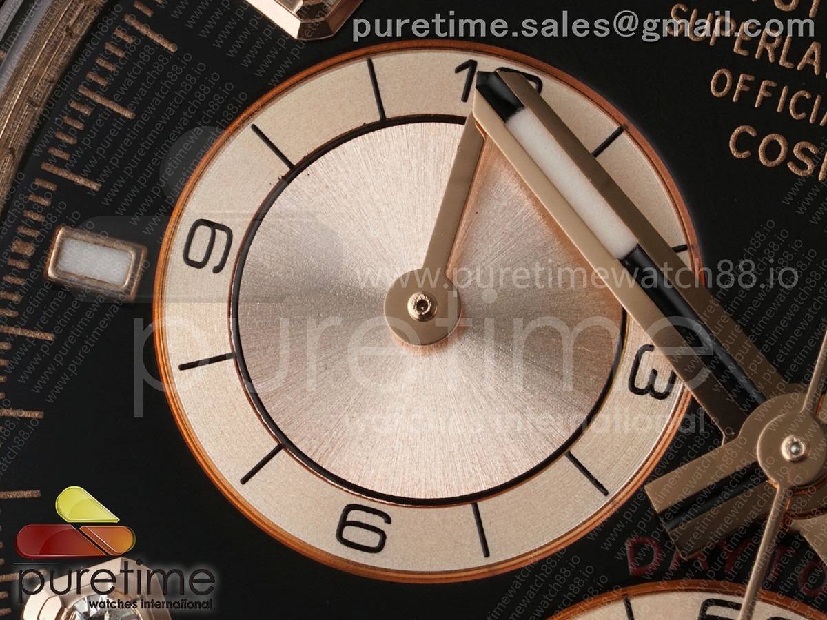 Daytona 126515 AVF Black/RG Diamonds Dial on Oysterflex Strap DD4131 (Mod)