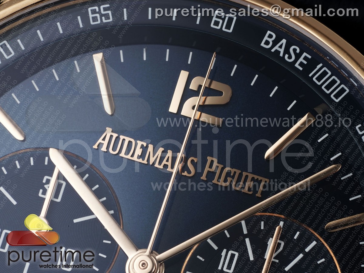 Code 11.59 Chrono 26393 RG APSF Blue Dial on Blue Leather Strap SA4401