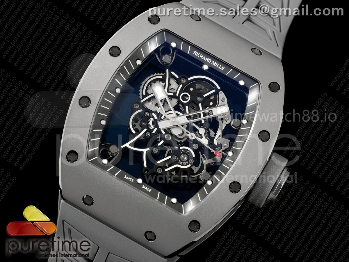 RM055 Gray Ceramic UMI on Shark Rubber Strap RMUL2 Free Sprung