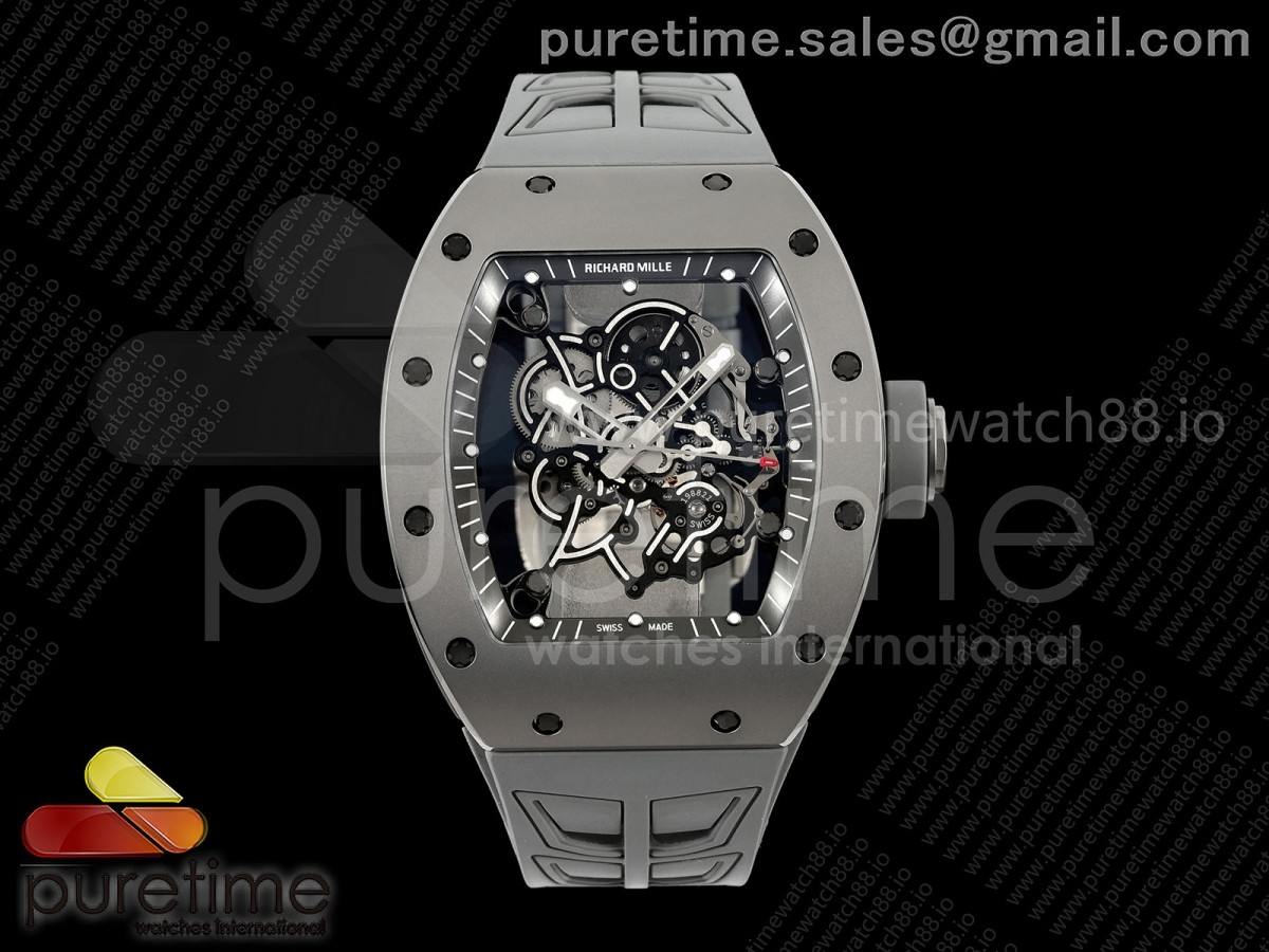 RM055 Gray Ceramic UMI on Shark Rubber Strap RMUL2 Free Sprung