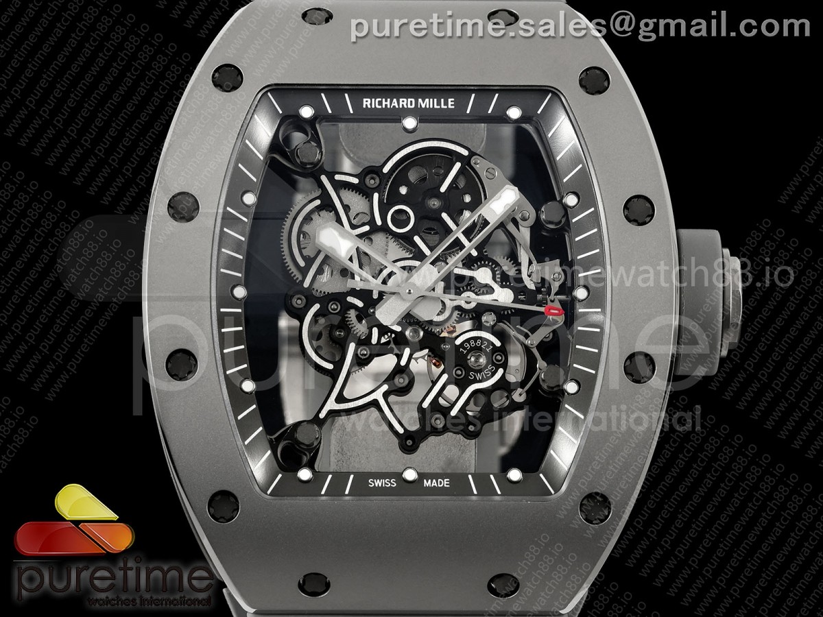 RM055 Gray Ceramic UMI on Shark Rubber Strap RMUL2 Free Sprung