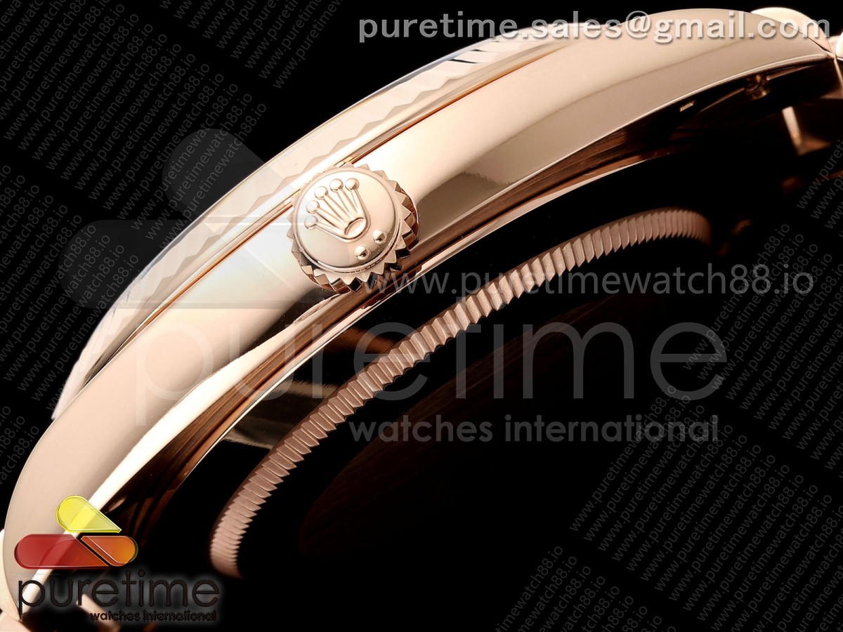 DayDate 40 RG QF 904L Steel Brown Crystal Dial on President Bracelet VR3255 V8 (Gain Weight)