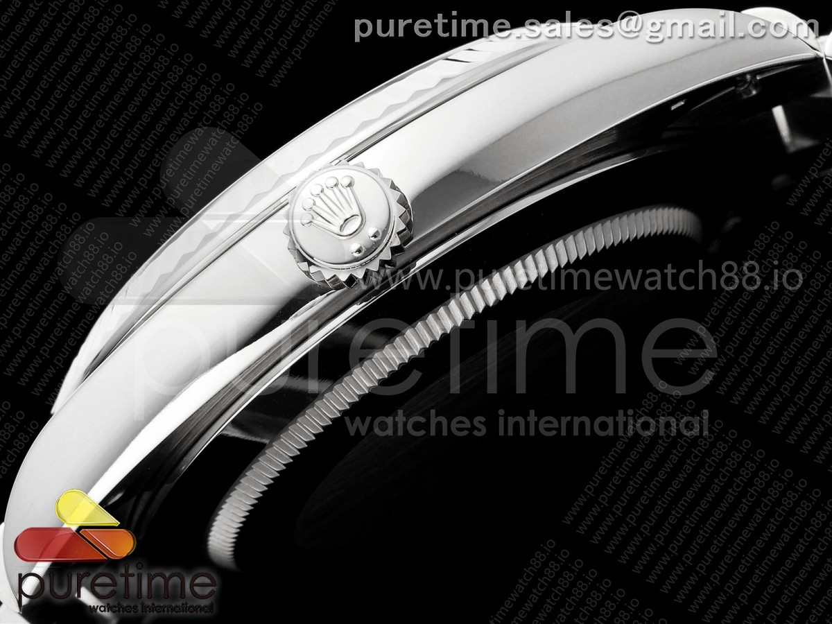 DayDate 40 SS QF 904L Steel White Roman Dial on President Bracelet VR3255 V8 (Gain Weight)