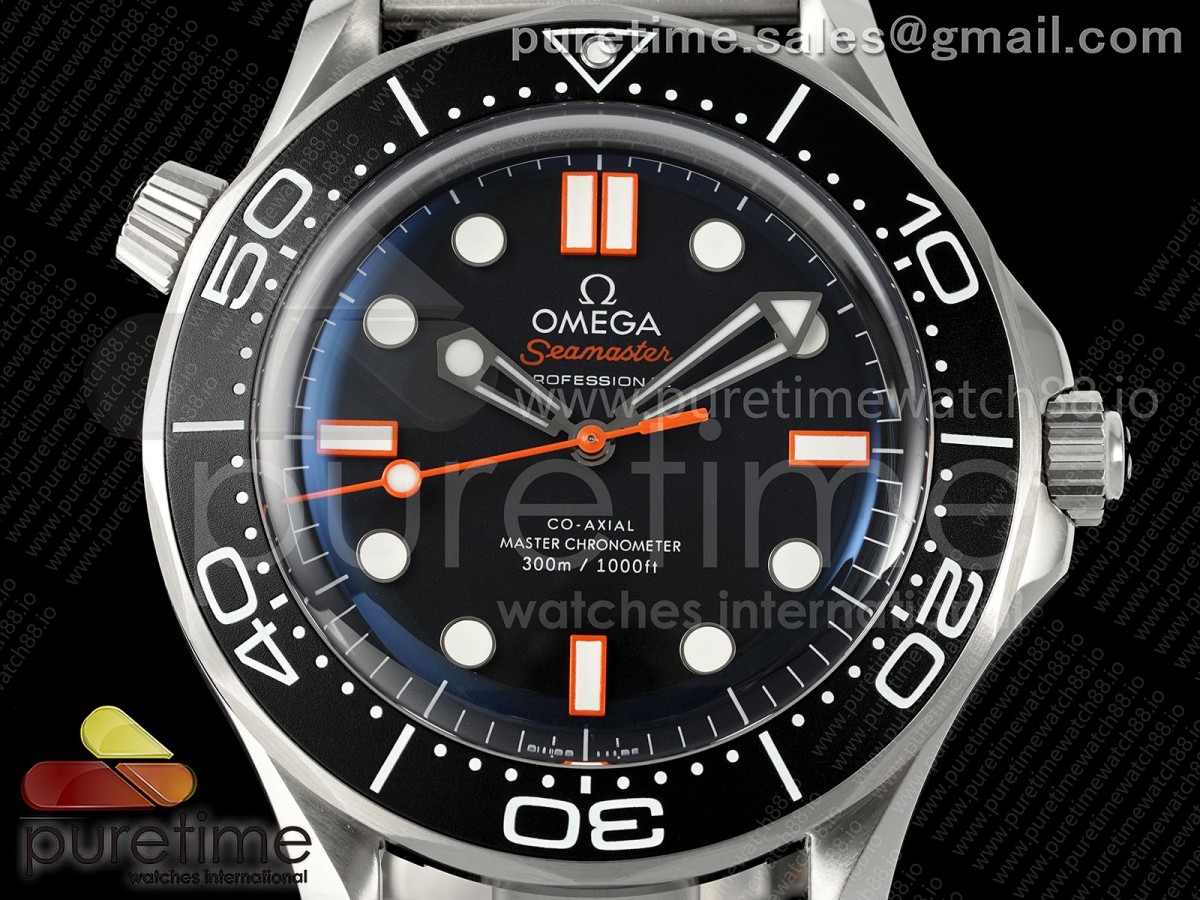 Seamaster 300M Diver SS ORF Black/Orange Dial on SS Mesh Bracelet OR8806