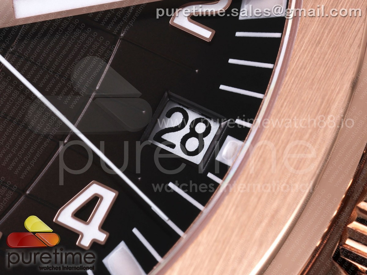 Aquanaut 5167 RG DDF Brown Dial on Brown Rubber Strap DD324 (Weighted) V2