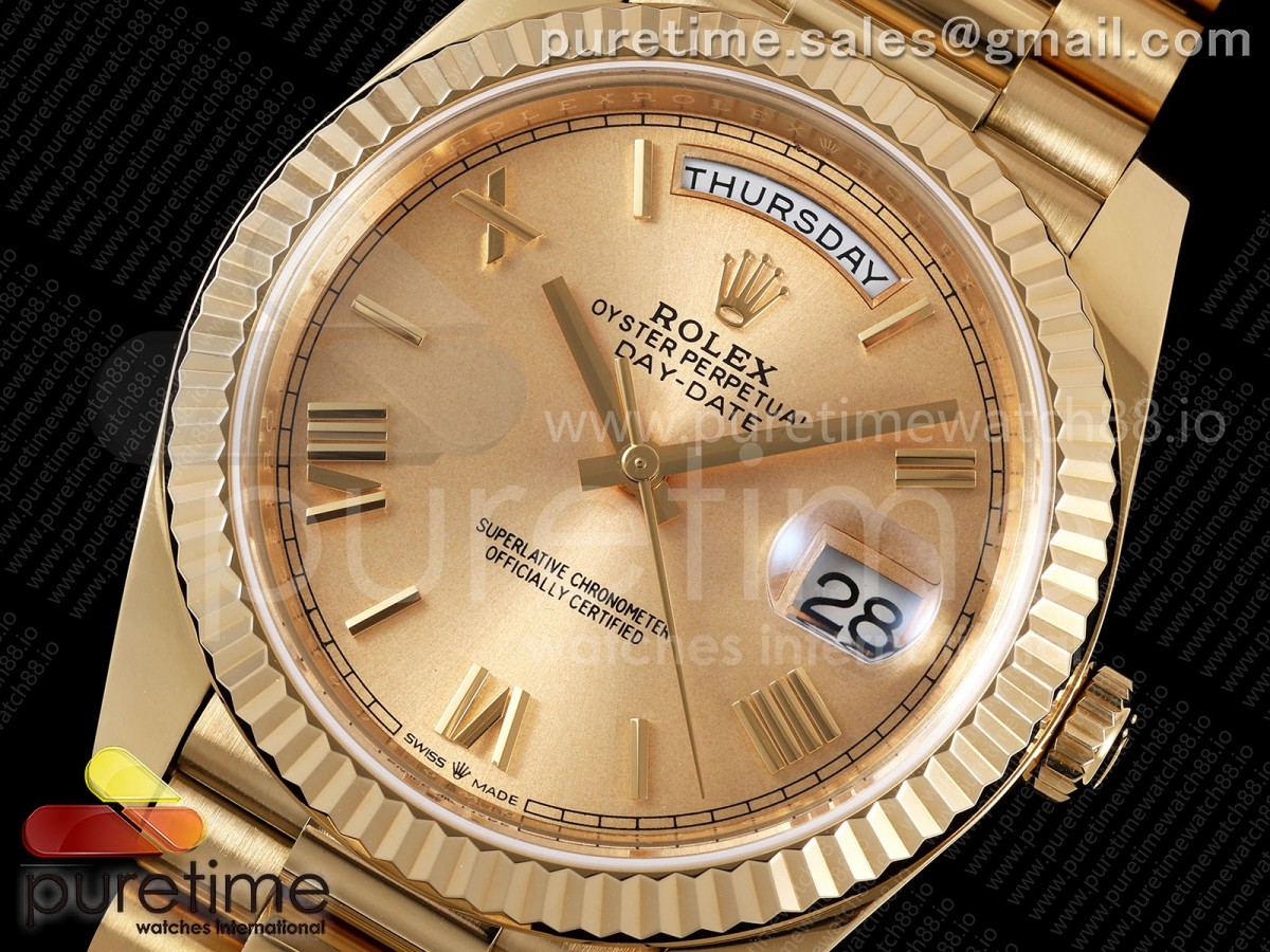 Day Date 40 YG TMF YG Roman Dial on President Bracelet VR3255