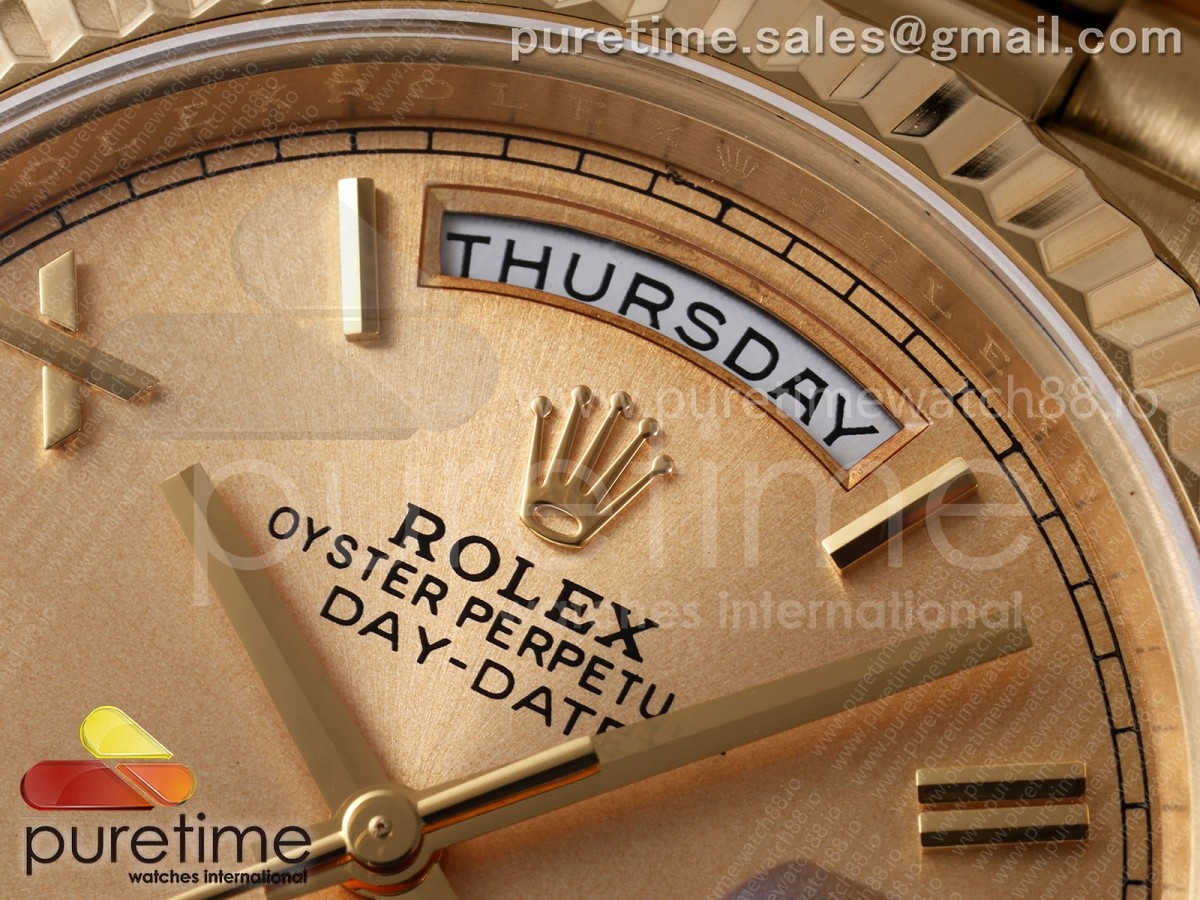 Day Date 40 YG TMF YG Roman Dial on President Bracelet VR3255