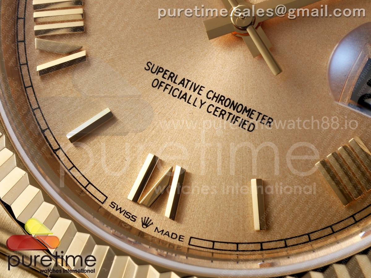 Day Date 40 YG TMF YG Roman Dial on President Bracelet VR3255