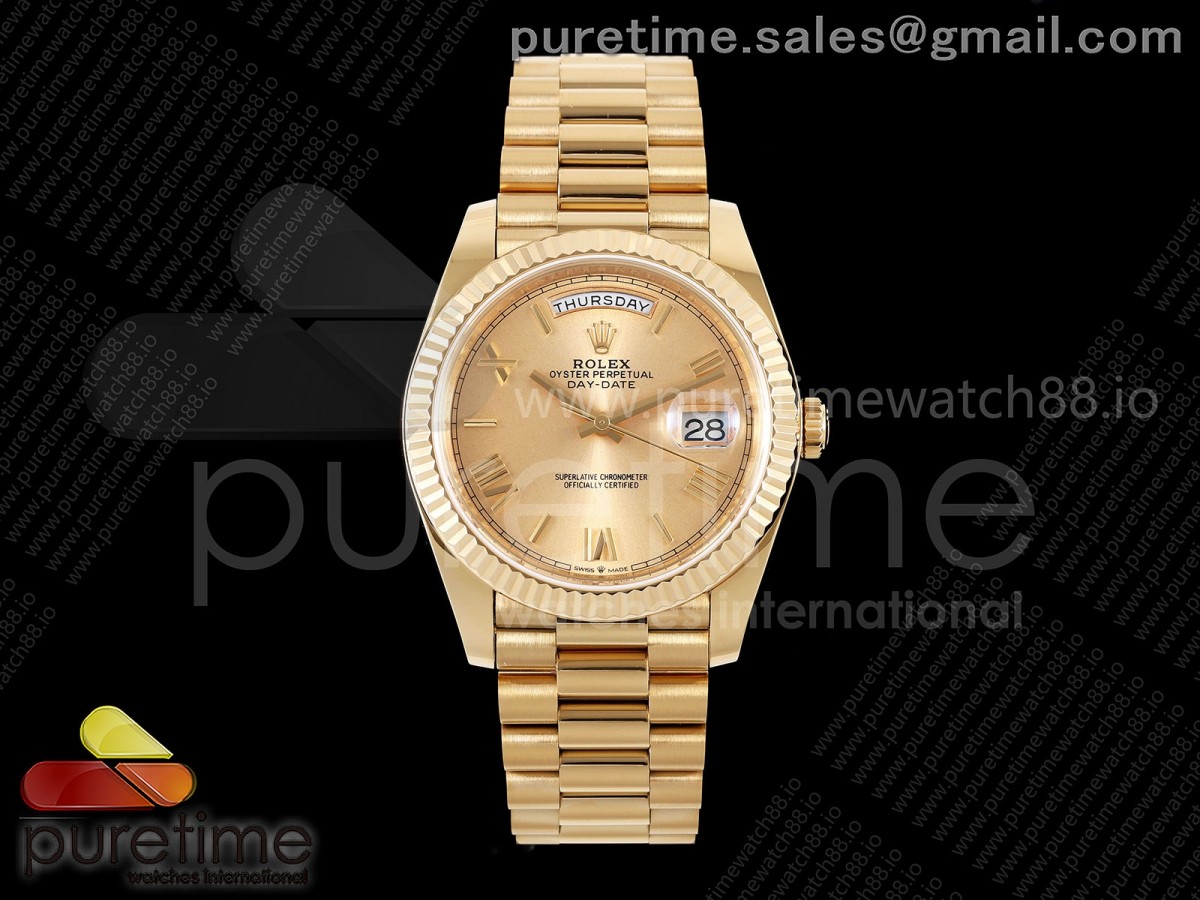 Day Date 40 YG TMF YG Roman Dial on President Bracelet VR3255
