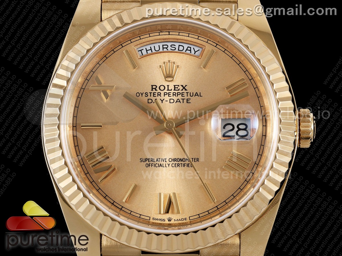 Day Date 40 YG TMF YG Roman Dial on President Bracelet VR3255