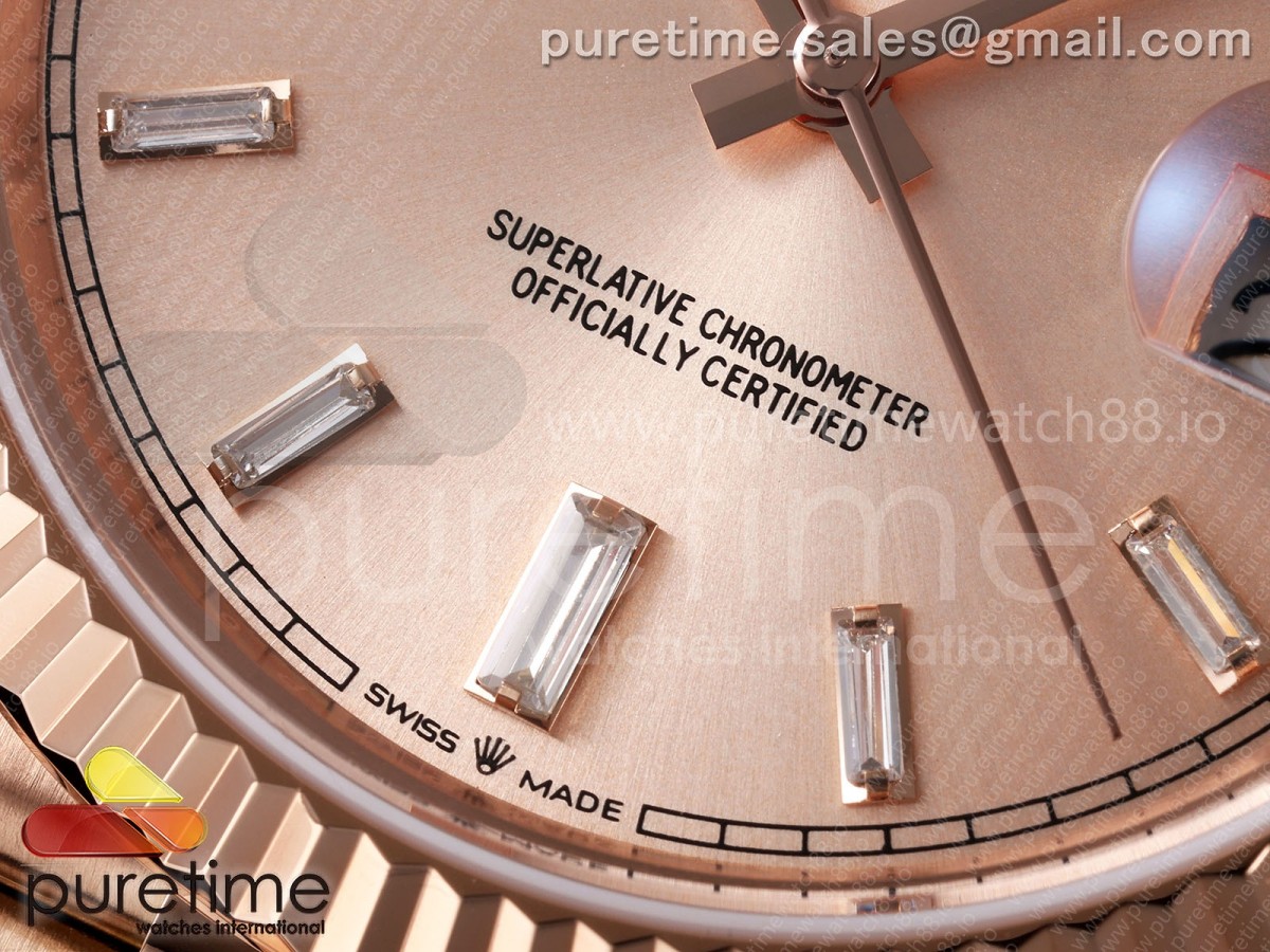 Day Date 40 RG TMF RG Diamonds Dial on President Bracelet VR3255
