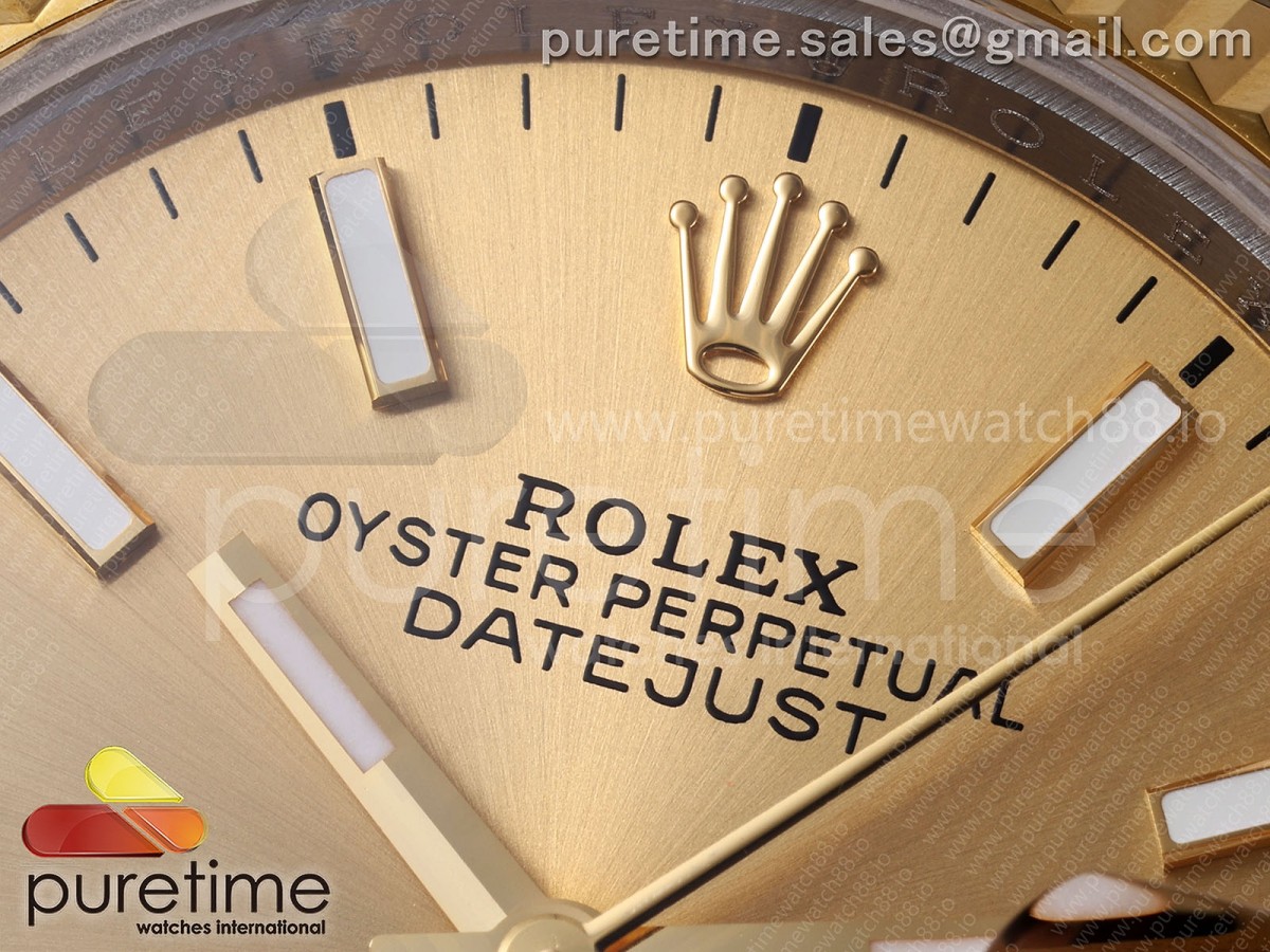 DateJust 36 126233 QF YG Stick Dial on Jubilee Bracelet QF3235