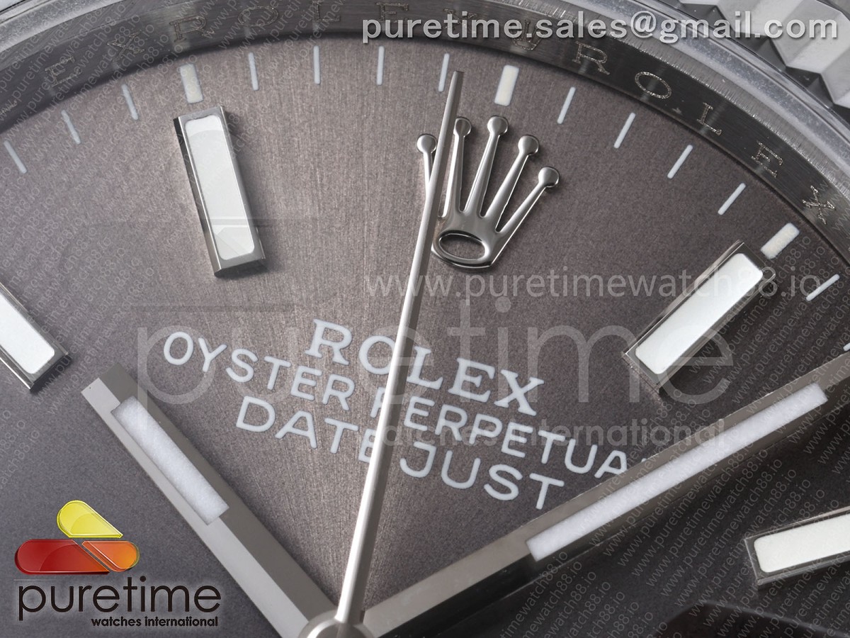 DateJust 36 126234 QF Gray Stick Dial on Jubilee Bracelet QF3235