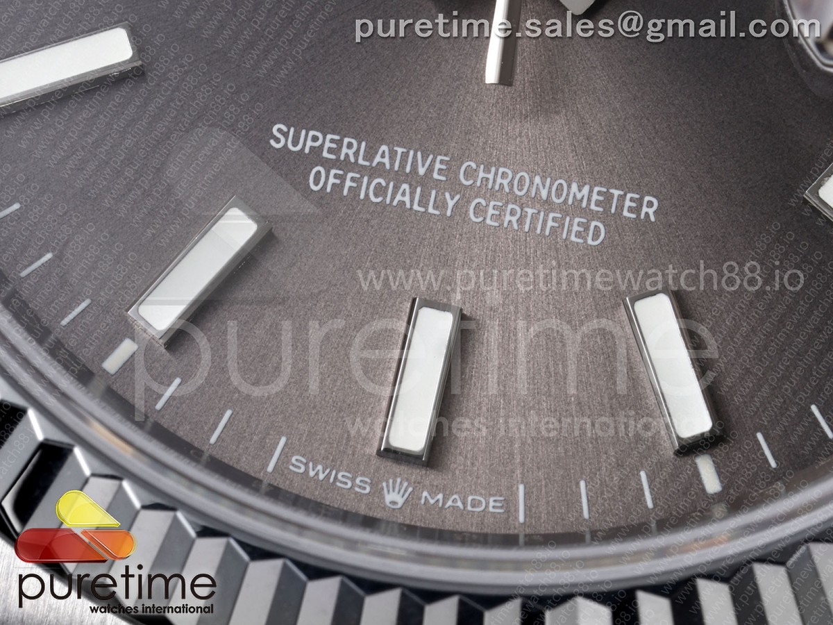 DateJust 36 126234 QF Gray Stick Dial on Jubilee Bracelet QF3235