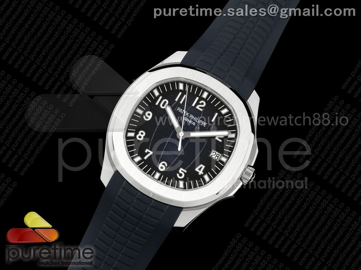 Aquanaut 5168G 42mm SS DDF SW Blue Dial on Blue Rubber Strap DD324 (Weighted) V2