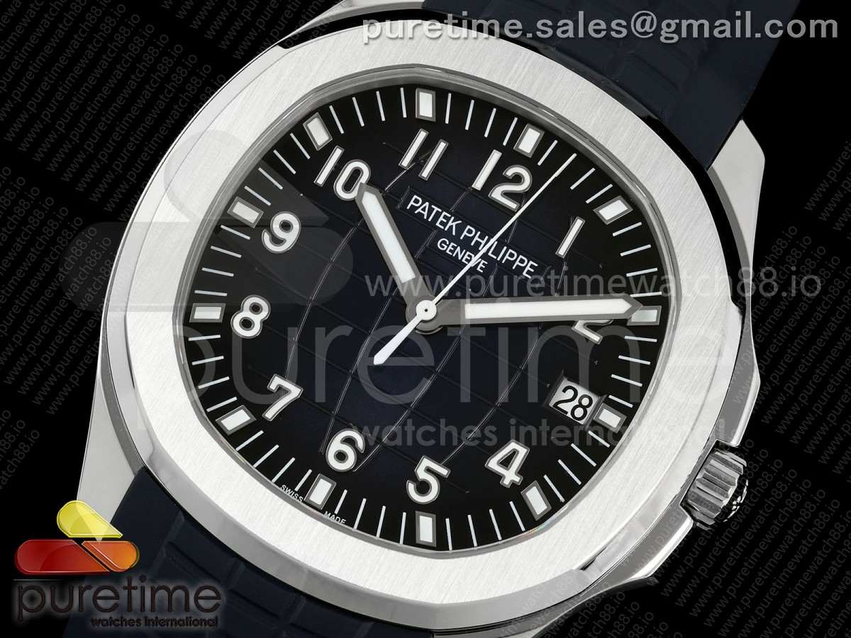Aquanaut 5168G 42mm SS DDF SW Blue Dial on Blue Rubber Strap DD324 (Weighted) V2