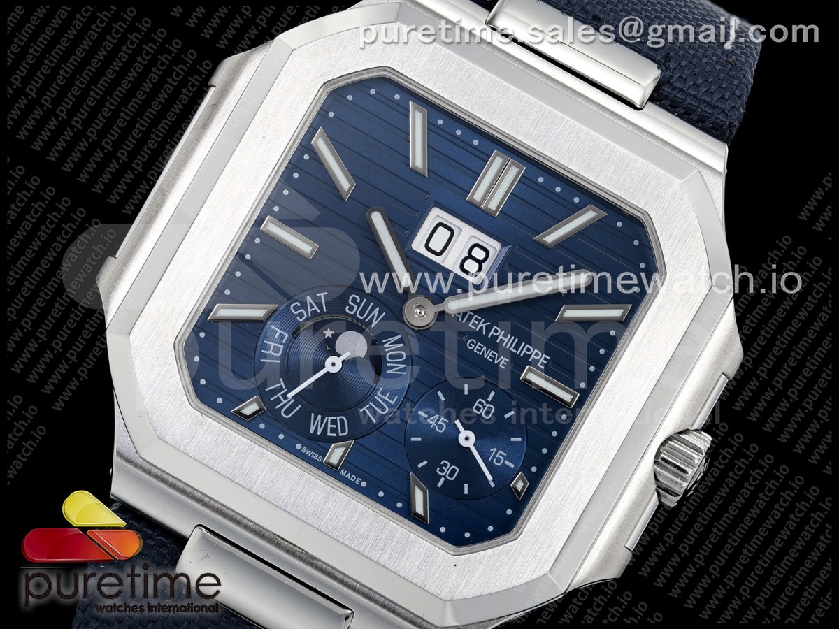 Cubitus 5822 SS 2F Blue Dial on Blue Fabric Strap A240