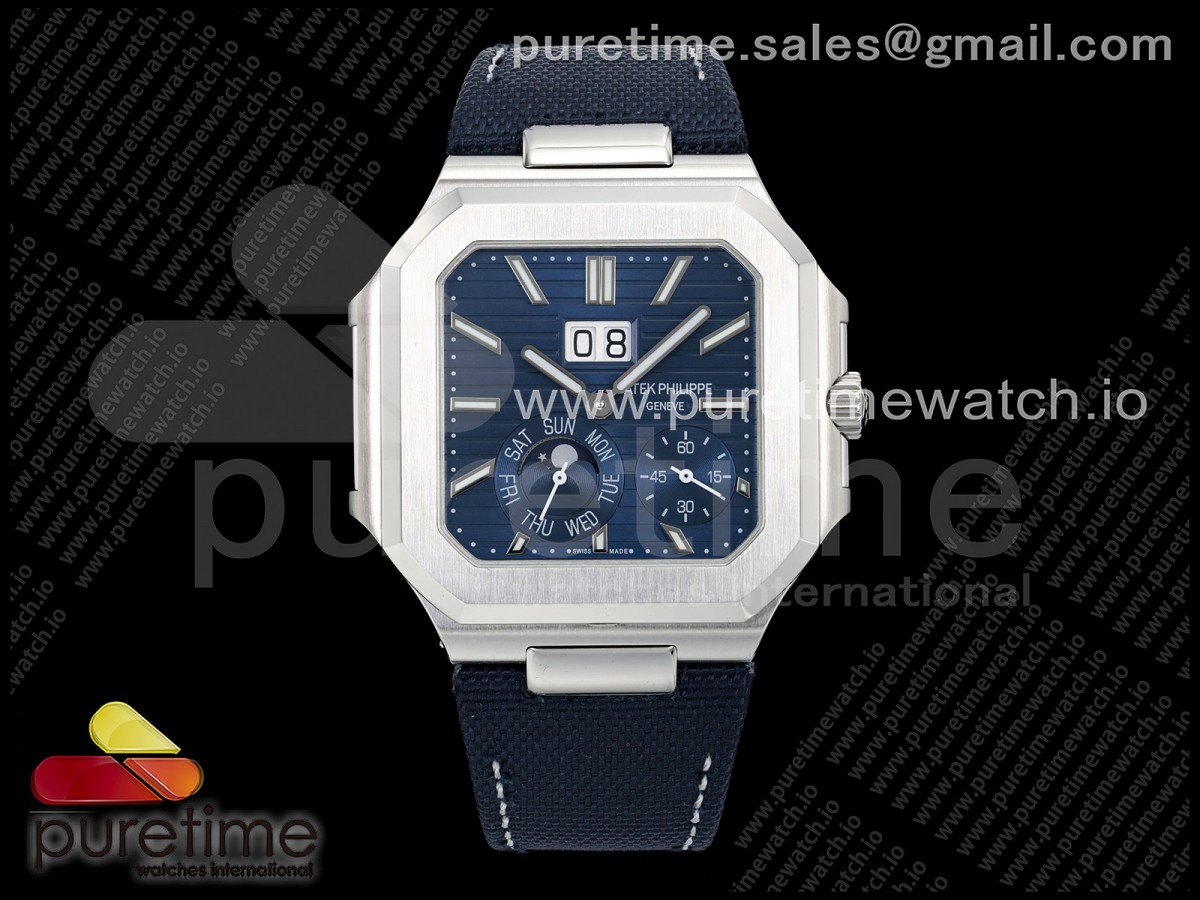 Cubitus 5822 SS 2F Blue Dial on Blue Fabric Strap A240