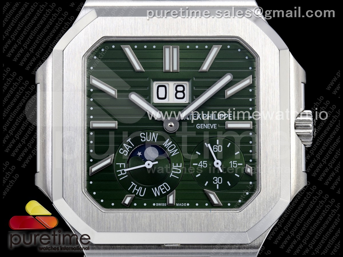 Cubitus 5822 SS 2F Green Dial on Black Fabric Strap A240