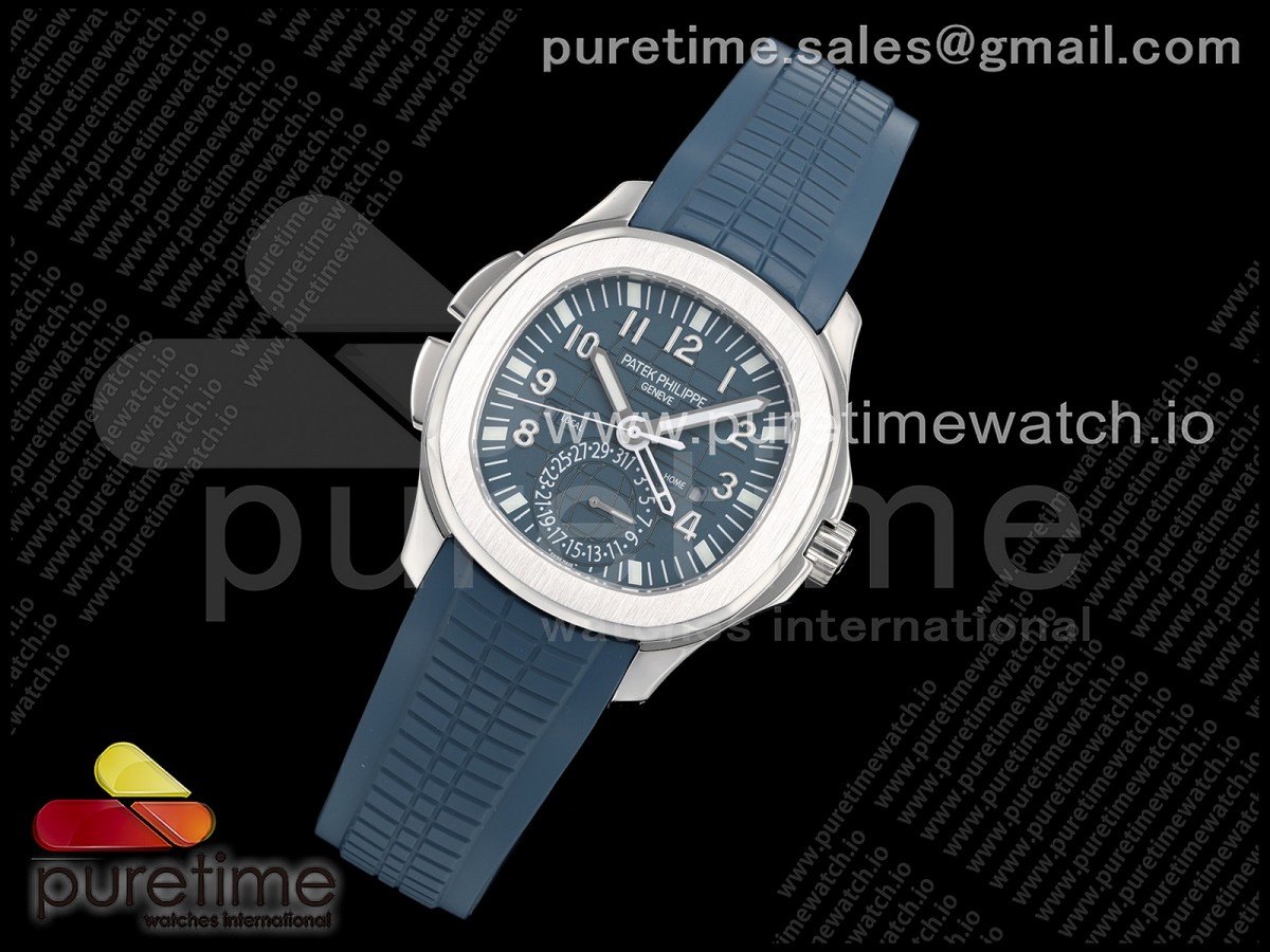 Aquanaut 5164 SS 2F Blue Dial on Blue Rubber Strap A324